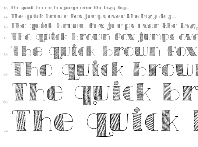 DK Carte Blanche font waterfall